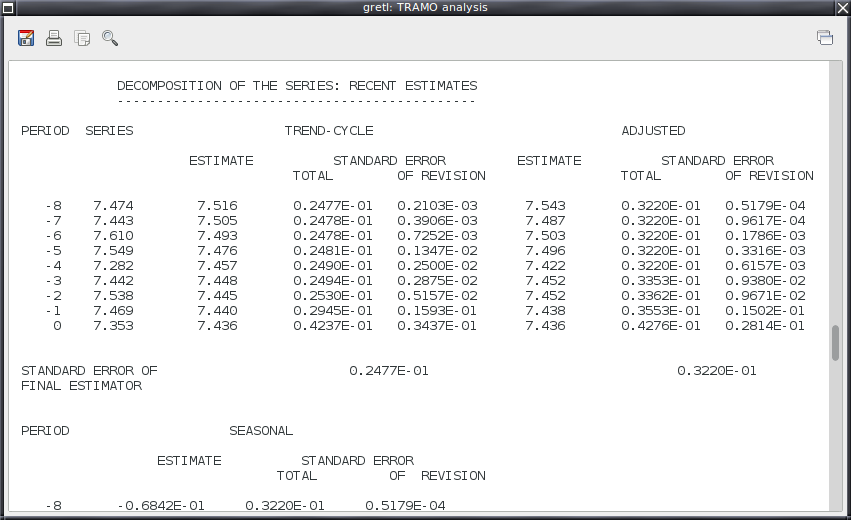 tramo output